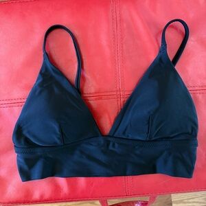 Aerie Longline Triangle Bikini Top Black S